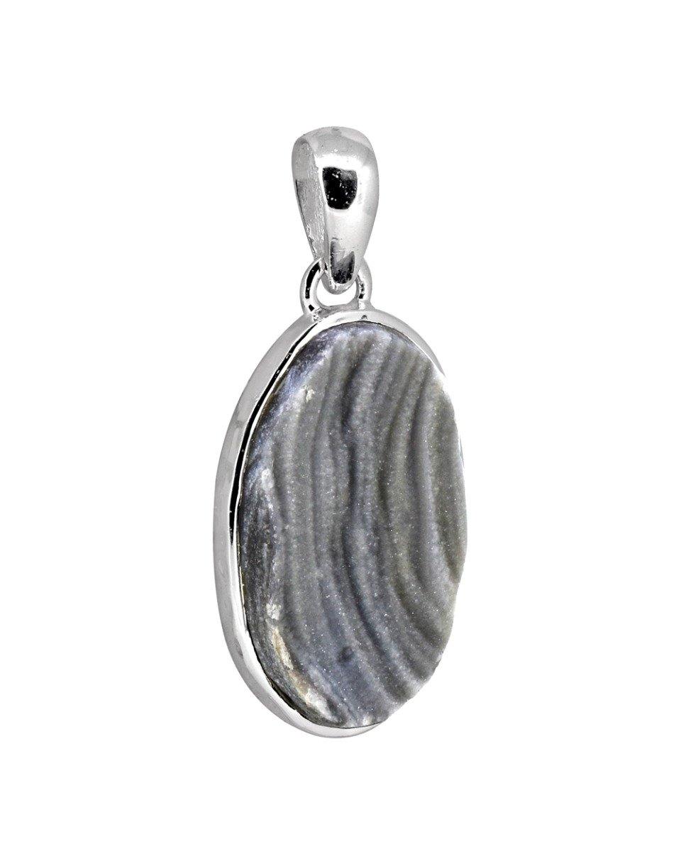 1.69" Desert Druzy Quartz Solid 925 Sterling Silver Chain Pendant Jewelry - YoTreasure