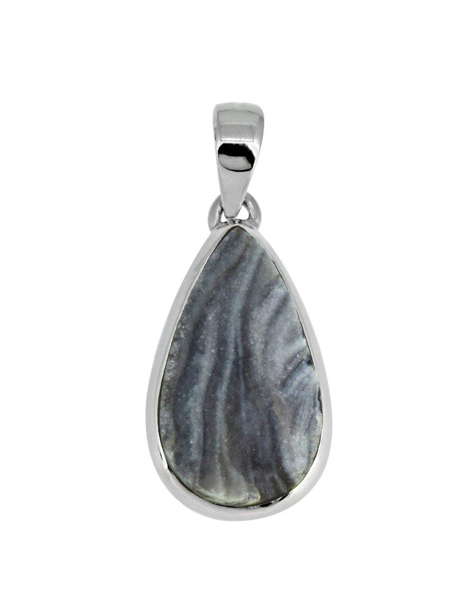 1.69" Desert Druzy Quartz gemstone chain Pendant - YoTreasure