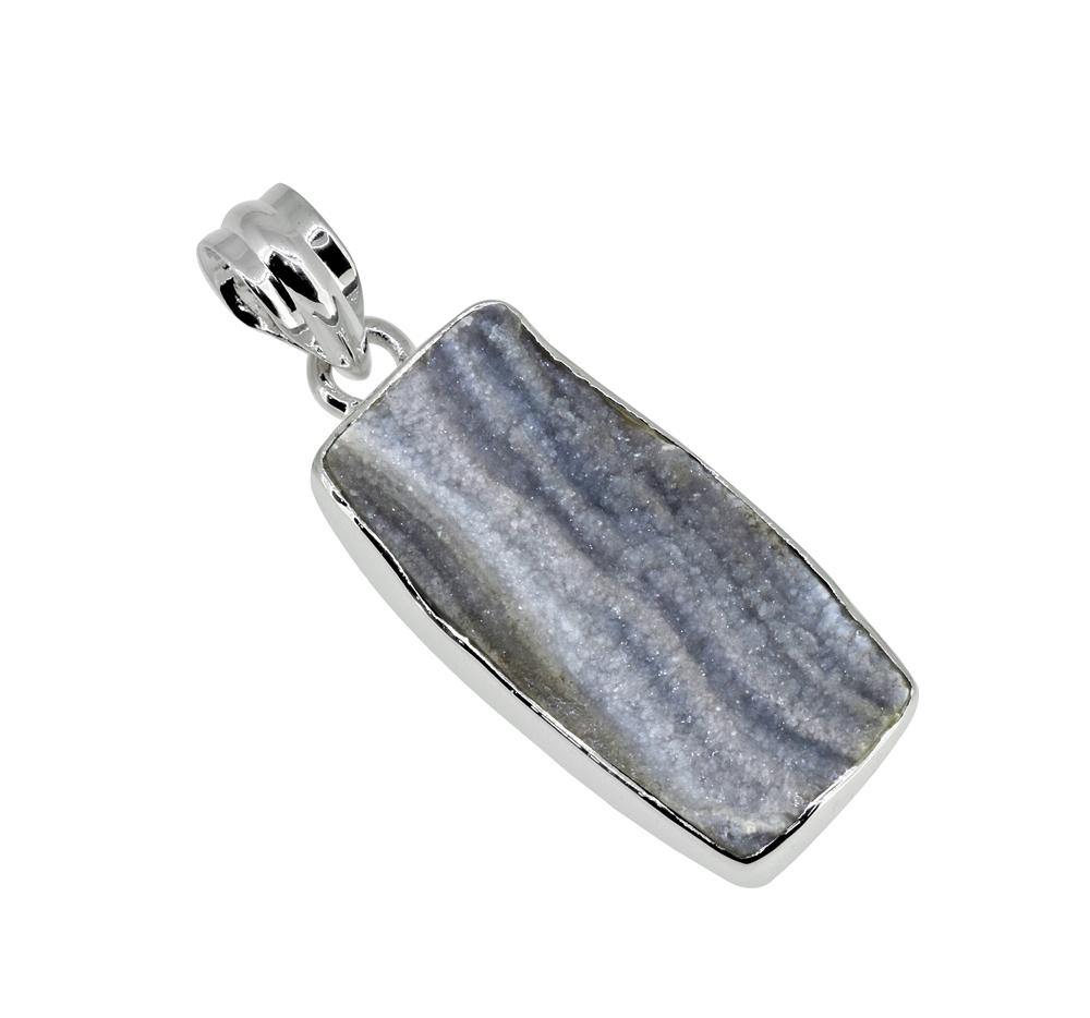 1 3/4" Desert Druzy Quartz gemstone chain Pendant - YoTreasure