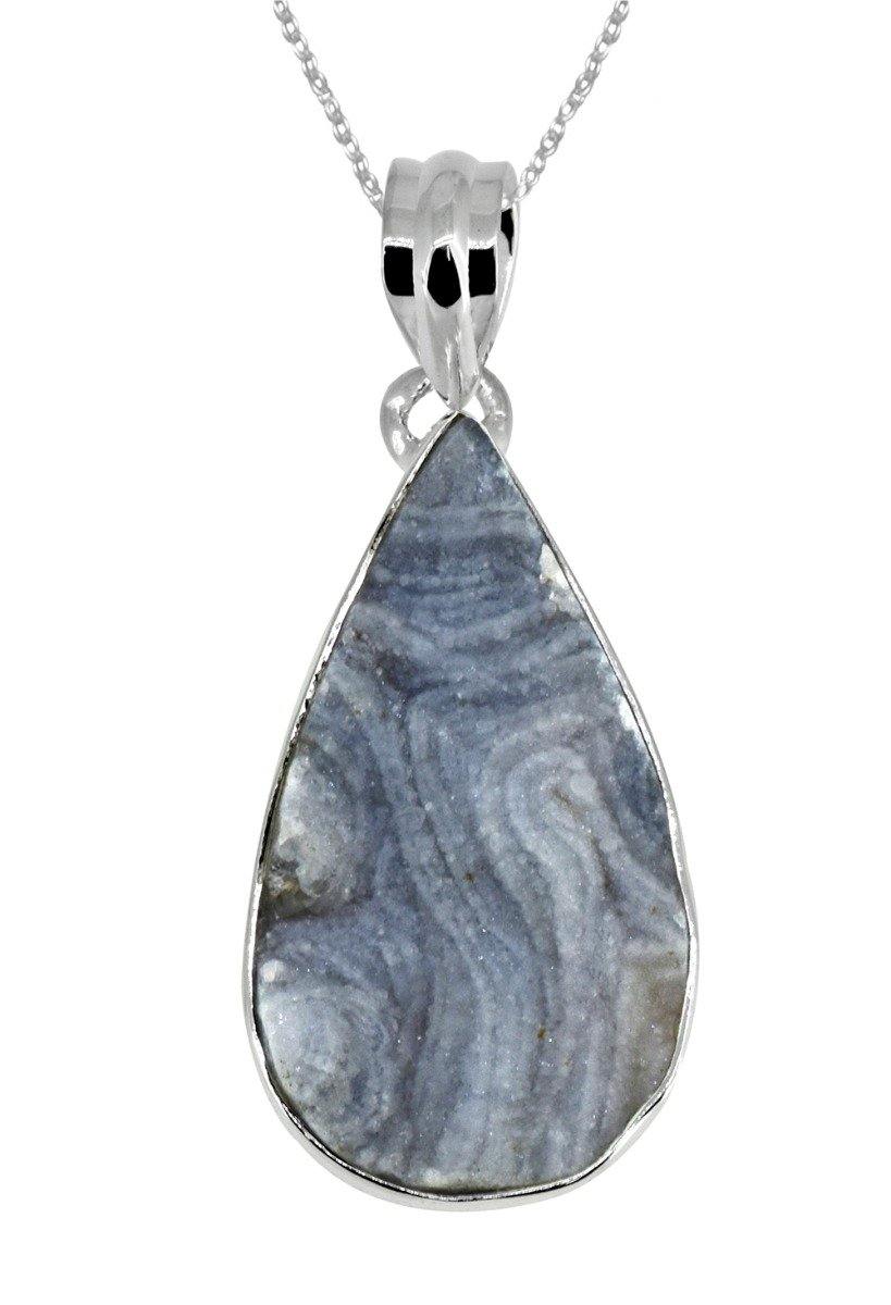 1.73" Desert Druzy Solid 925 Sterling Silver Chain Pendant - YoTreasure