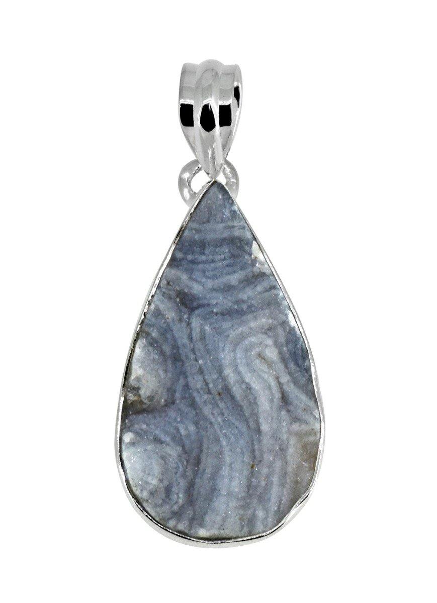 1.73" Desert Druzy Solid 925 Sterling Silver Chain Pendant - YoTreasure
