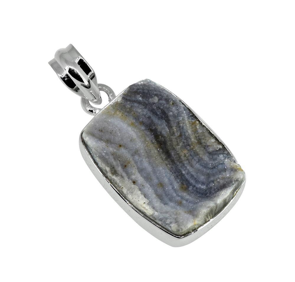 1.50" Desert Druzy Solid 925 Sterling Silver Chain Pendant Jewelry - YoTreasure