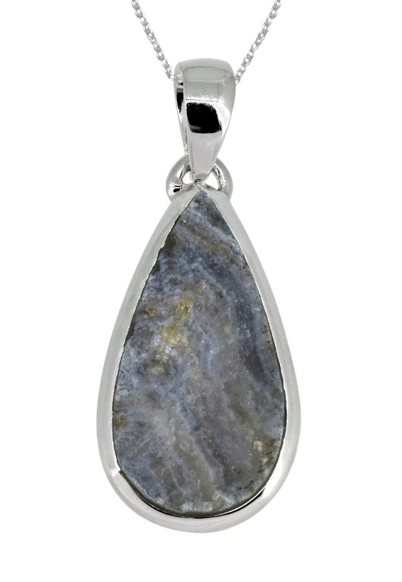 1.69" Desert Druzy Quartz Solid 925 Sterling Silver Chain Pendant Jewelry - YoTreasure