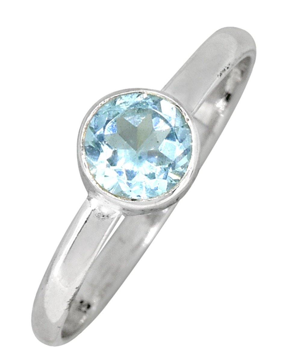 Blue Topaz Solid 925 Sterling Silver Ring Jewelry - YoTreasure