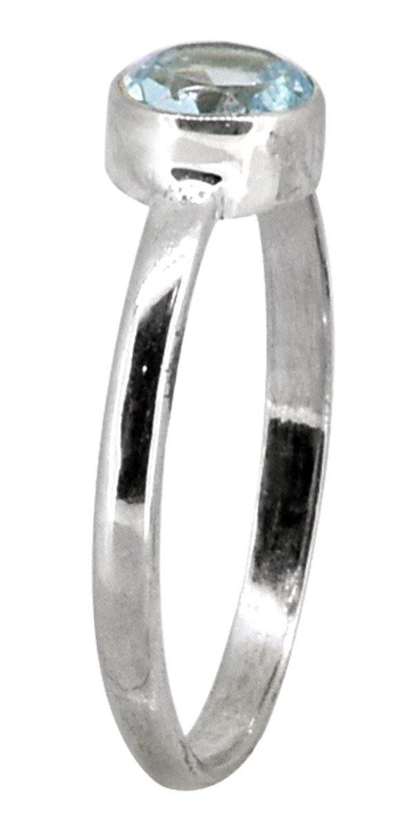 Blue Topaz Solid 925 Sterling Silver Ring Jewelry - YoTreasure