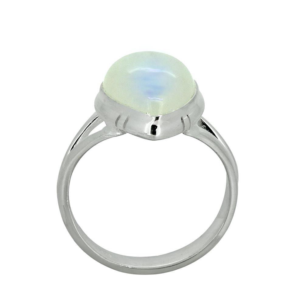 Moonstone Solid 925 Sterling Silver Teardrop Gemstone Ring - YoTreasure