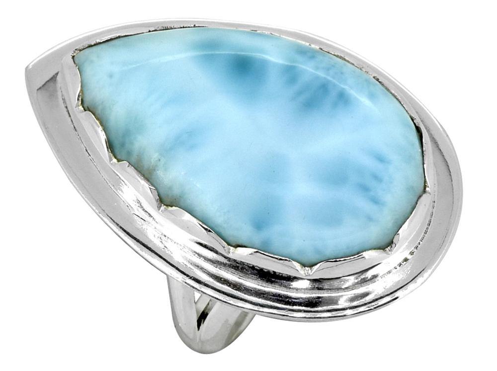 Larimar Solid 925 Sterling Silver Ring Jewelry - YoTreasure