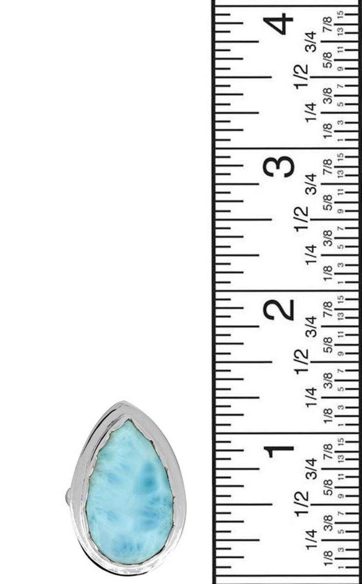 Larimar Solid 925 Sterling Silver Ring Jewelry - YoTreasure