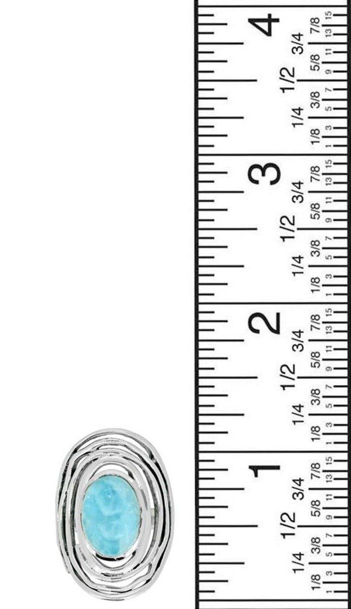Larimar Gemstone 925 Sterling Silver Ring - YoTreasure