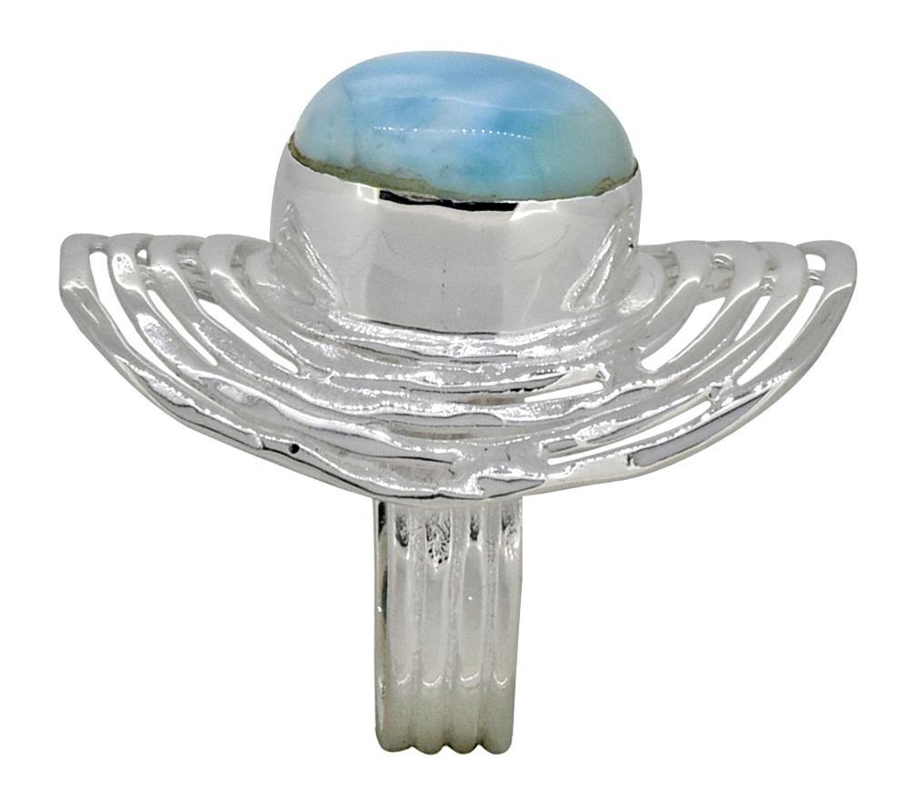 Natural Larimar Ring 925 Sterling Silver Designer Jewelry - YoTreasure