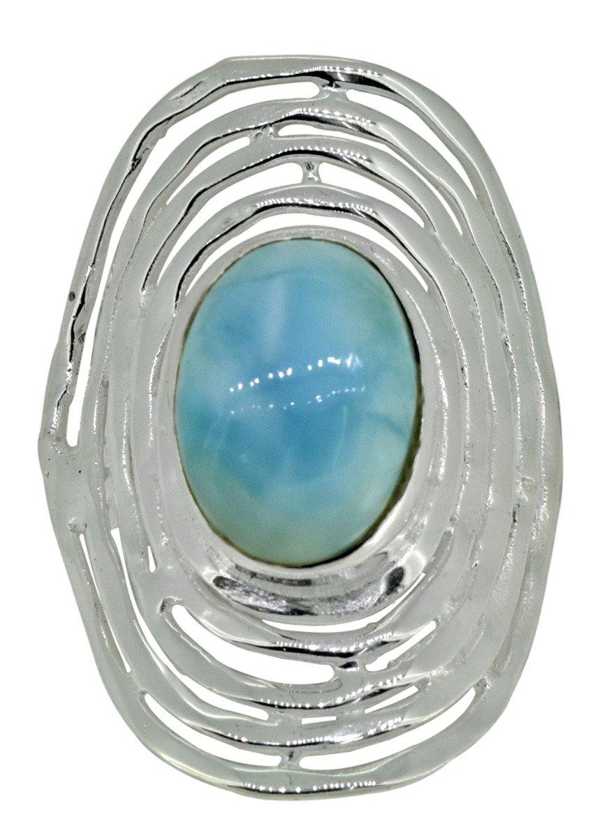 Natural Larimar Ring 925 Sterling Silver Designer Jewelry - YoTreasure