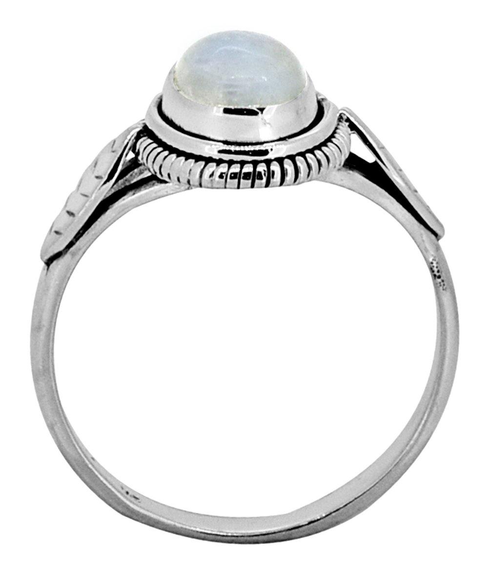 Rainbow Moonstone Solid 925 Sterling Silver Ring Jewelry - YoTreasure