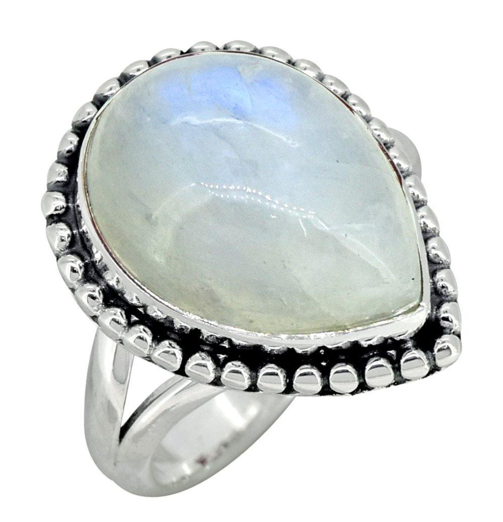 Moonstone Solid 925 Sterling Silver Gemstone Ring - YoTreasure