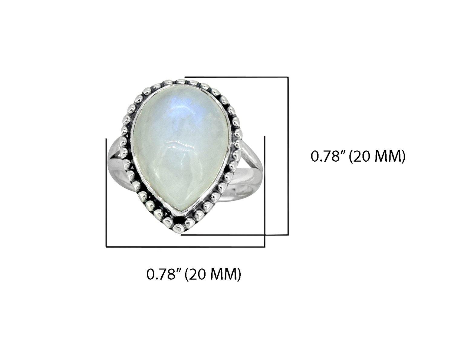 Moonstone Solid 925 Sterling Silver Gemstone Ring - YoTreasure