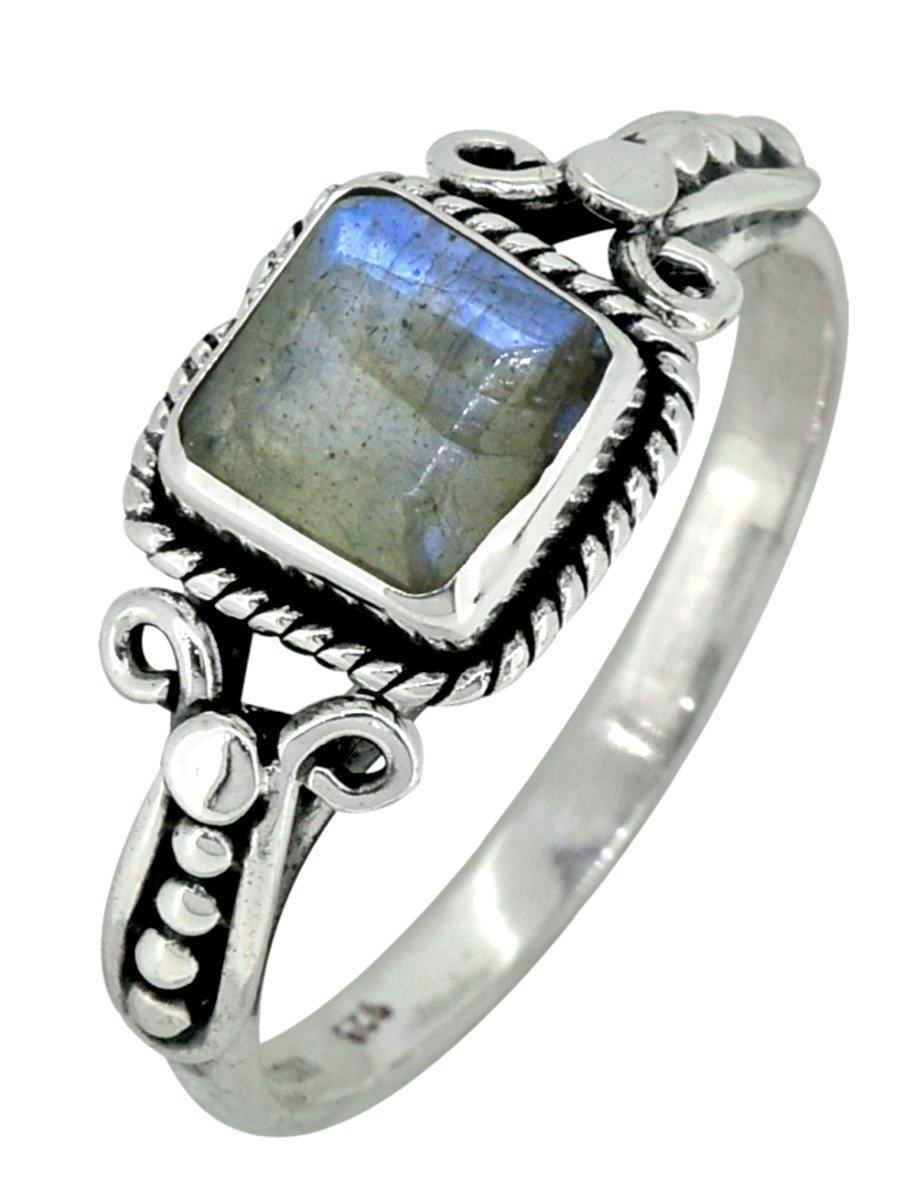 Labradorite Ring Solid 925 Sterling Silver Gemstone Jewelry - YoTreasure