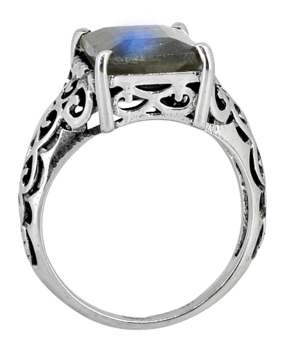 Labradorite Ring Solid 925 Sterling Silver Gemstone Jewelry - YoTreasure