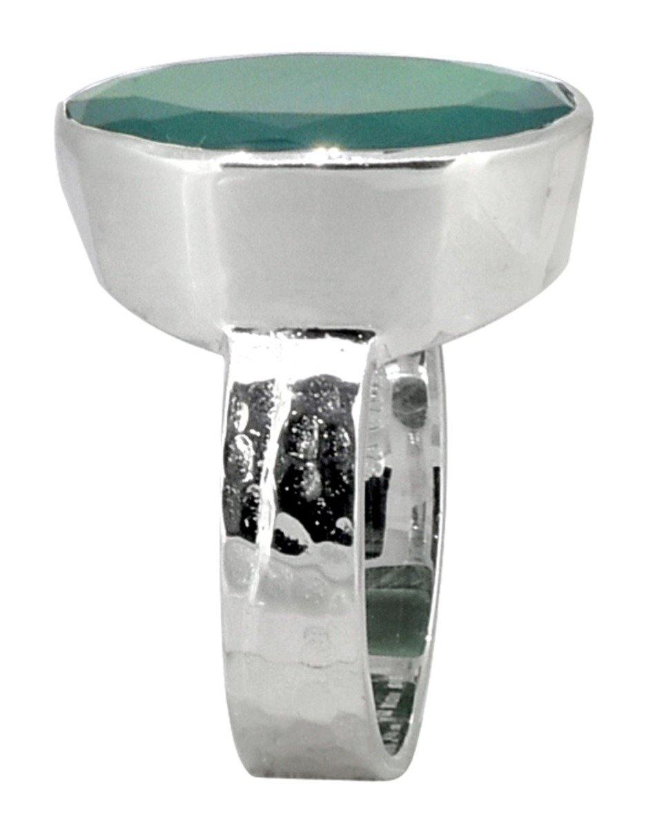 Green Onyx Solid 925 Sterling Silver Ring Jewelry - YoTreasure