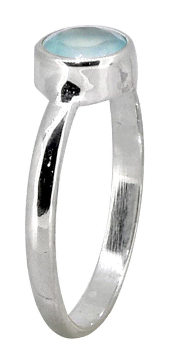 Aqua Chalcedony Ring Solid 925 Sterling Silver Gemstone Jewelry - YoTreasure
