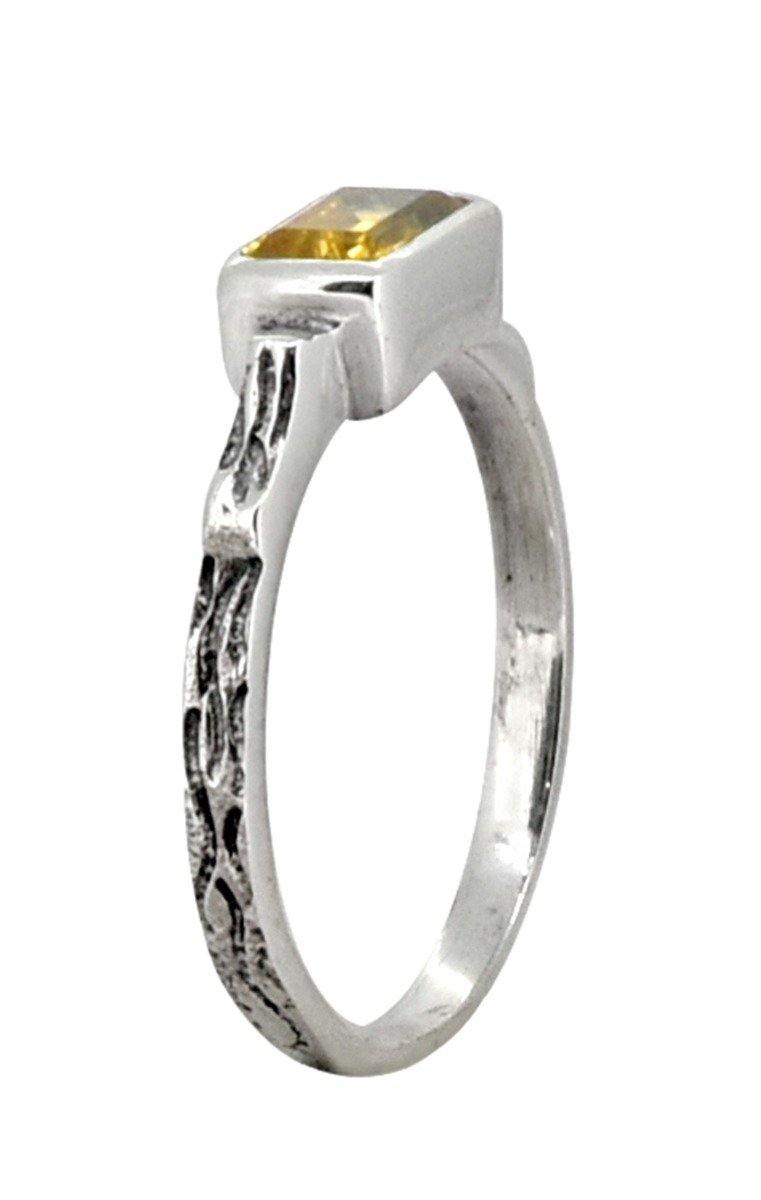 Natural Citrine Ring Solid 925 Sterling Silver Gemstone Jewelry - YoTreasure
