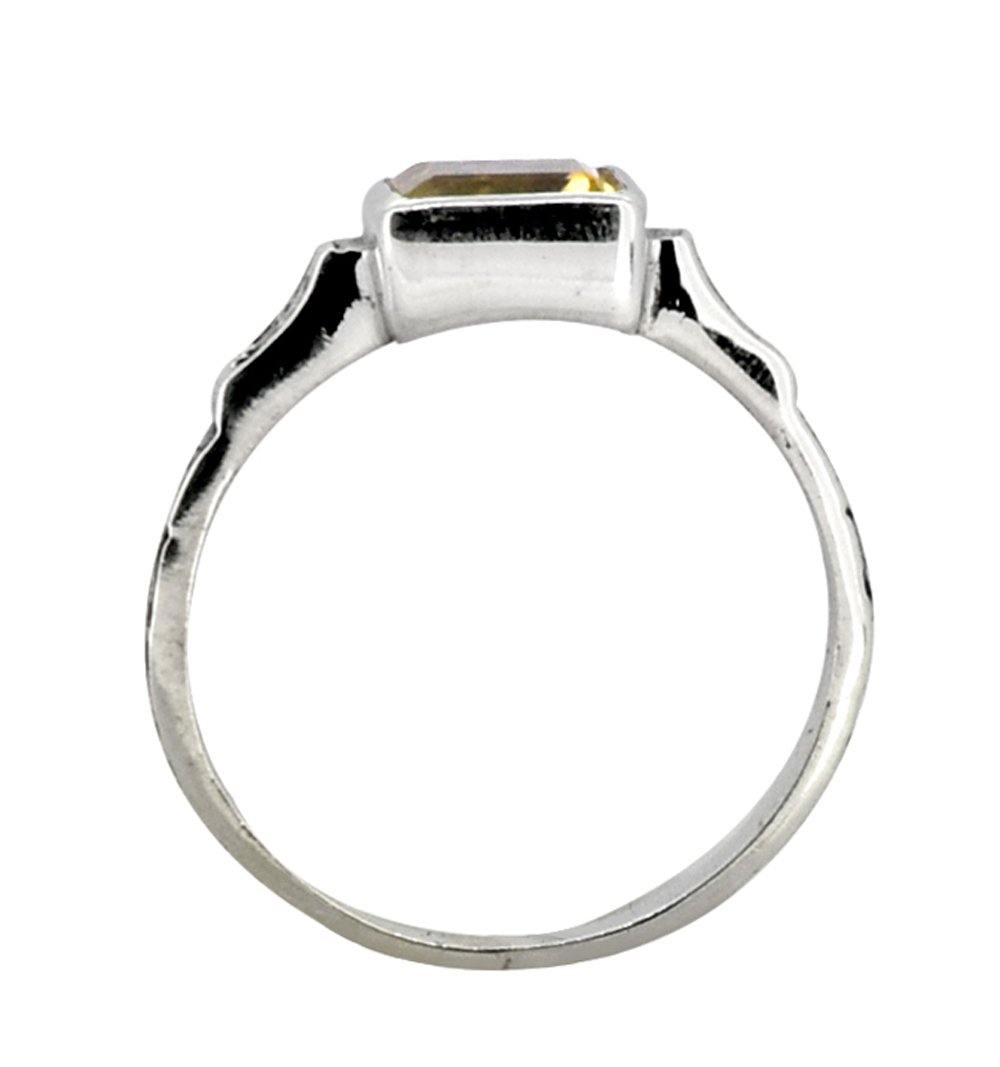 Natural Citrine Ring Solid 925 Sterling Silver Gemstone Jewelry - YoTreasure
