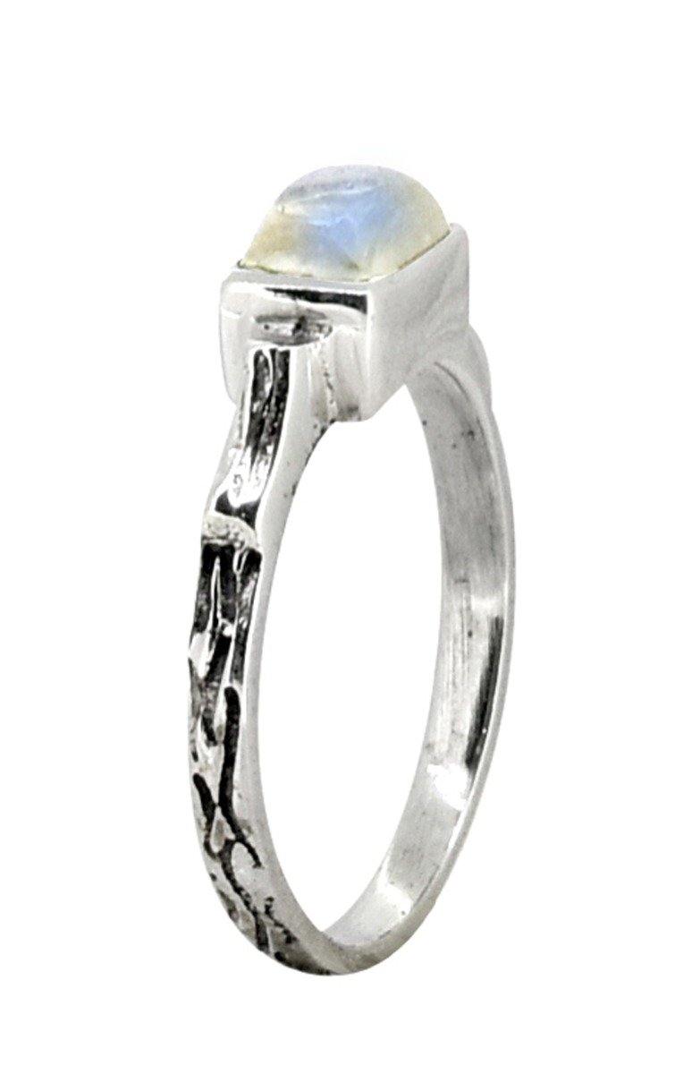 Rainbow Moonstone Ring Solid 925 Sterling Silver Gemstone Jewelry - YoTreasure