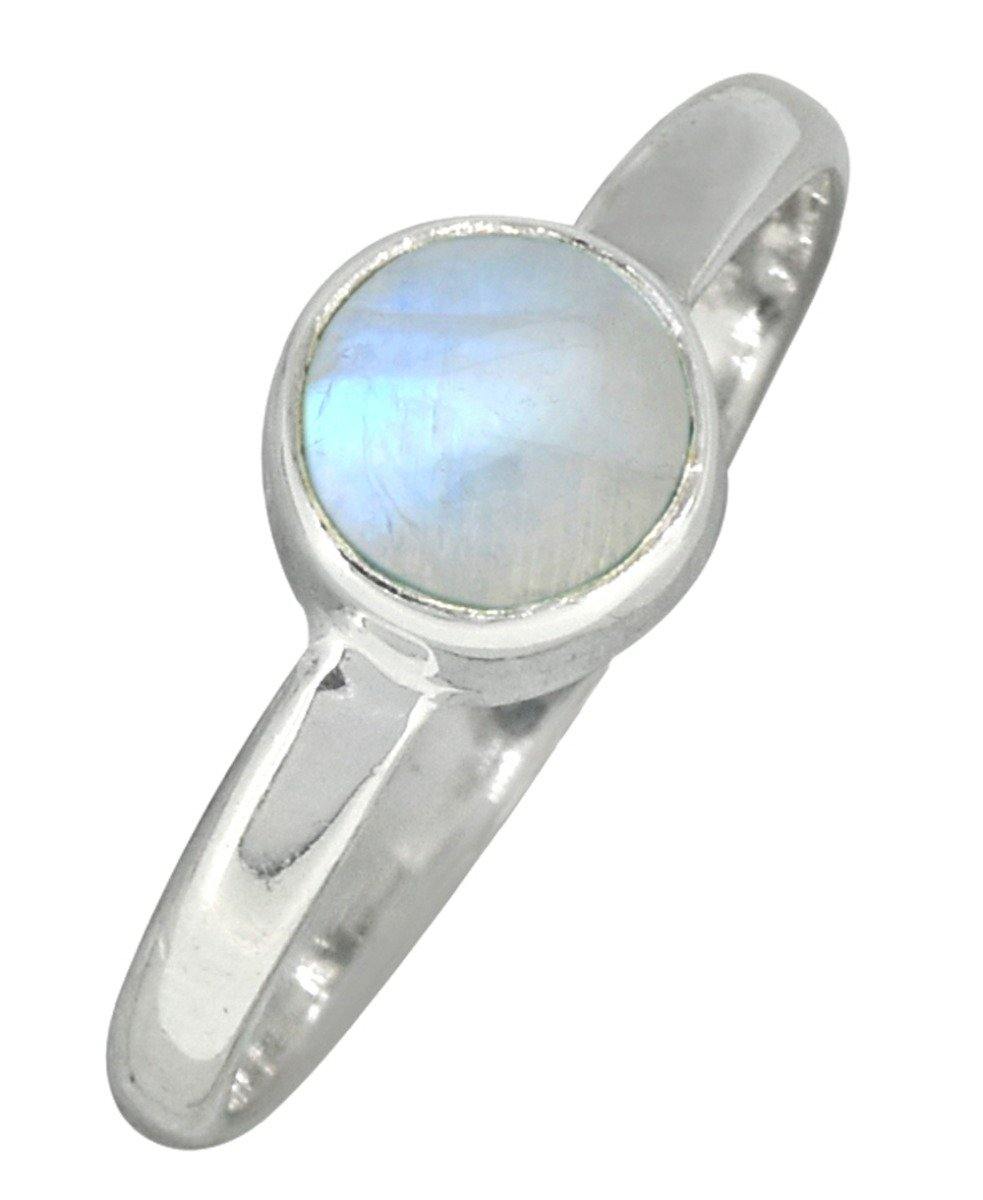 Rainbow Moonstone Solid 925 Sterling Silver Ring Jewelry - YoTreasure