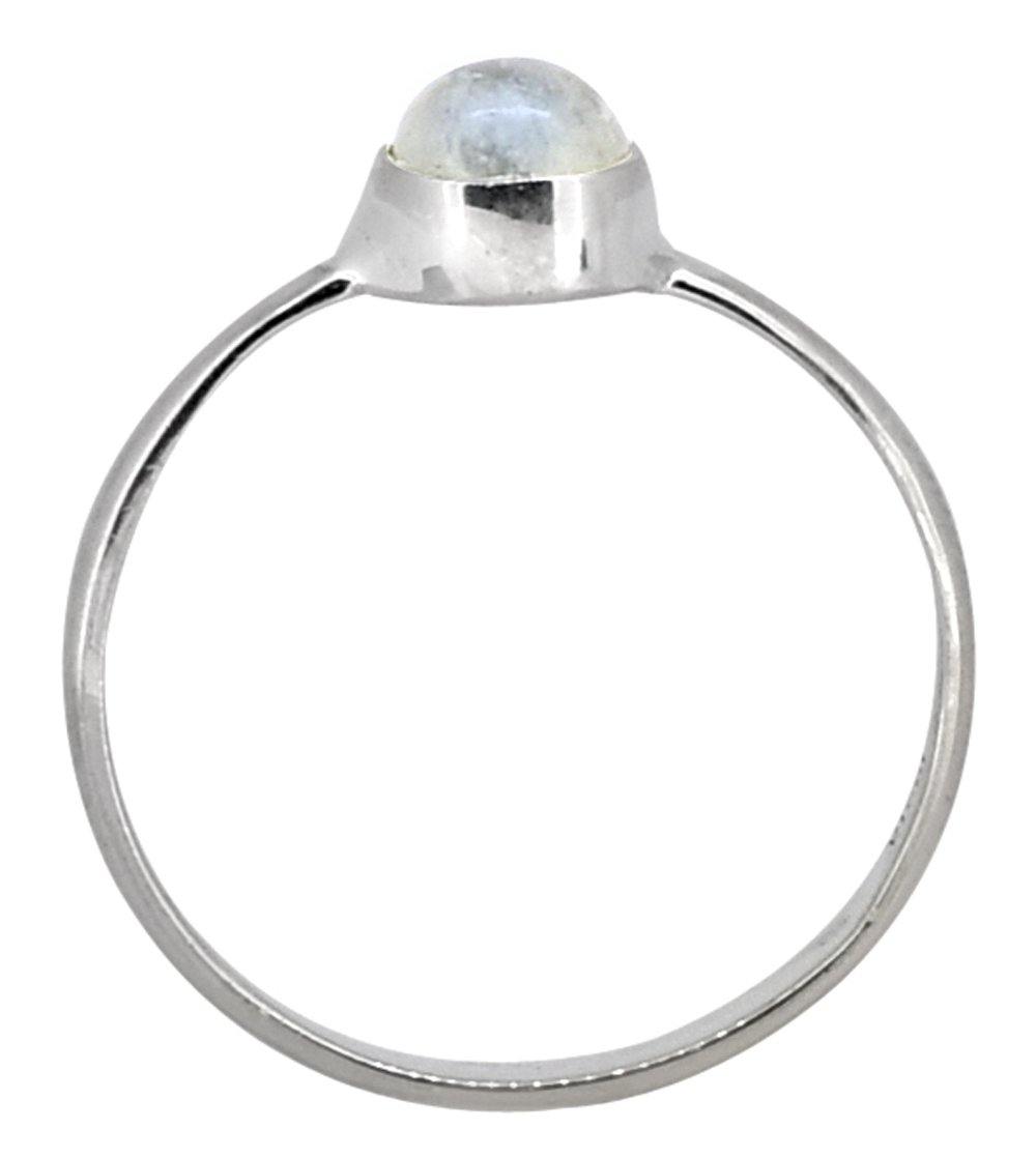 Rainbow Moonstone Solid 925 Sterling Silver Ring Jewelry - YoTreasure