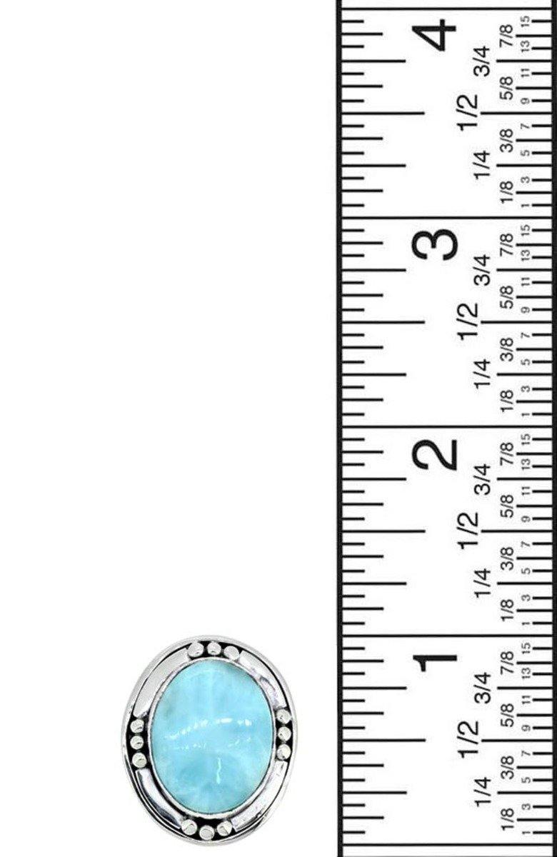 Larimar Ring Solid 925 Sterling Silver Gemstone Jewelry - YoTreasure