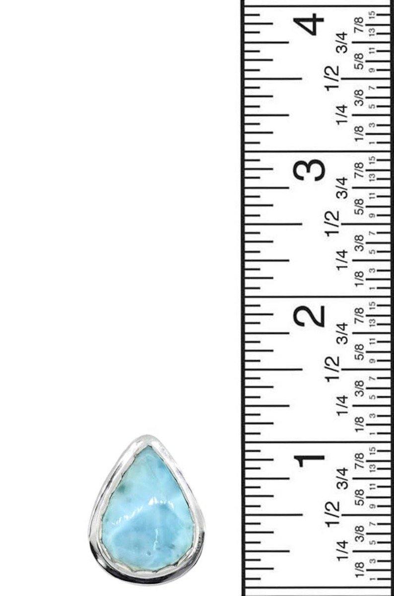 Natural Larimar Solid 925 Sterling Silver Ring Jewelry - YoTreasure