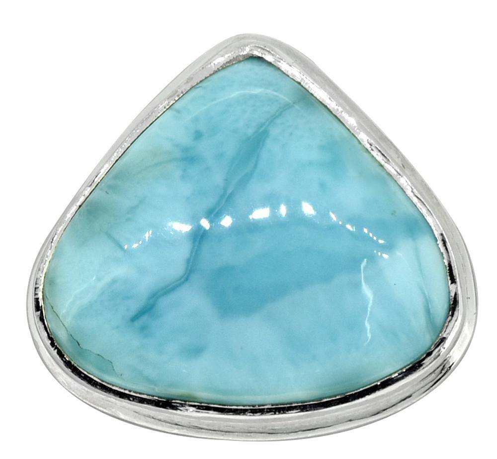 Natural Larimar Solid 925 Sterling Silver Ring Jewelry - YoTreasure