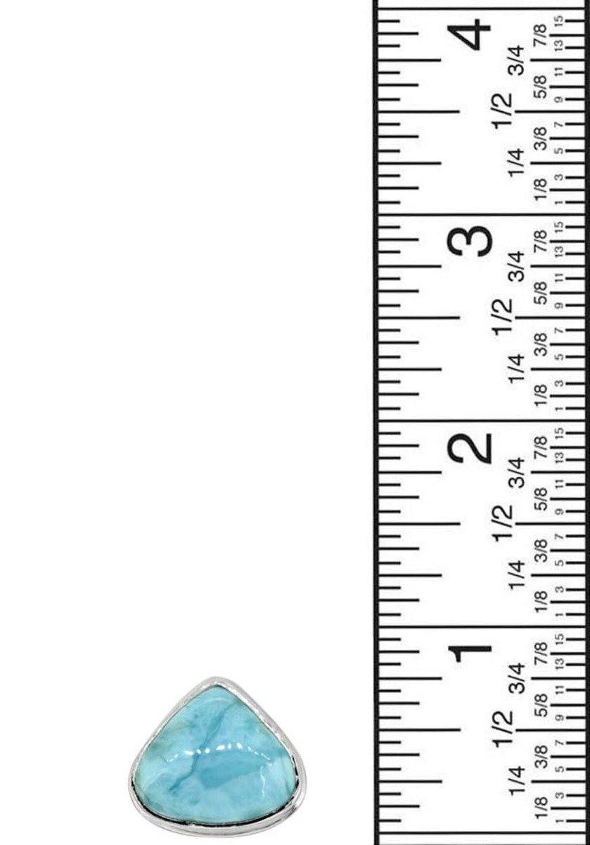 Natural Larimar Solid 925 Sterling Silver Ring Jewelry - YoTreasure