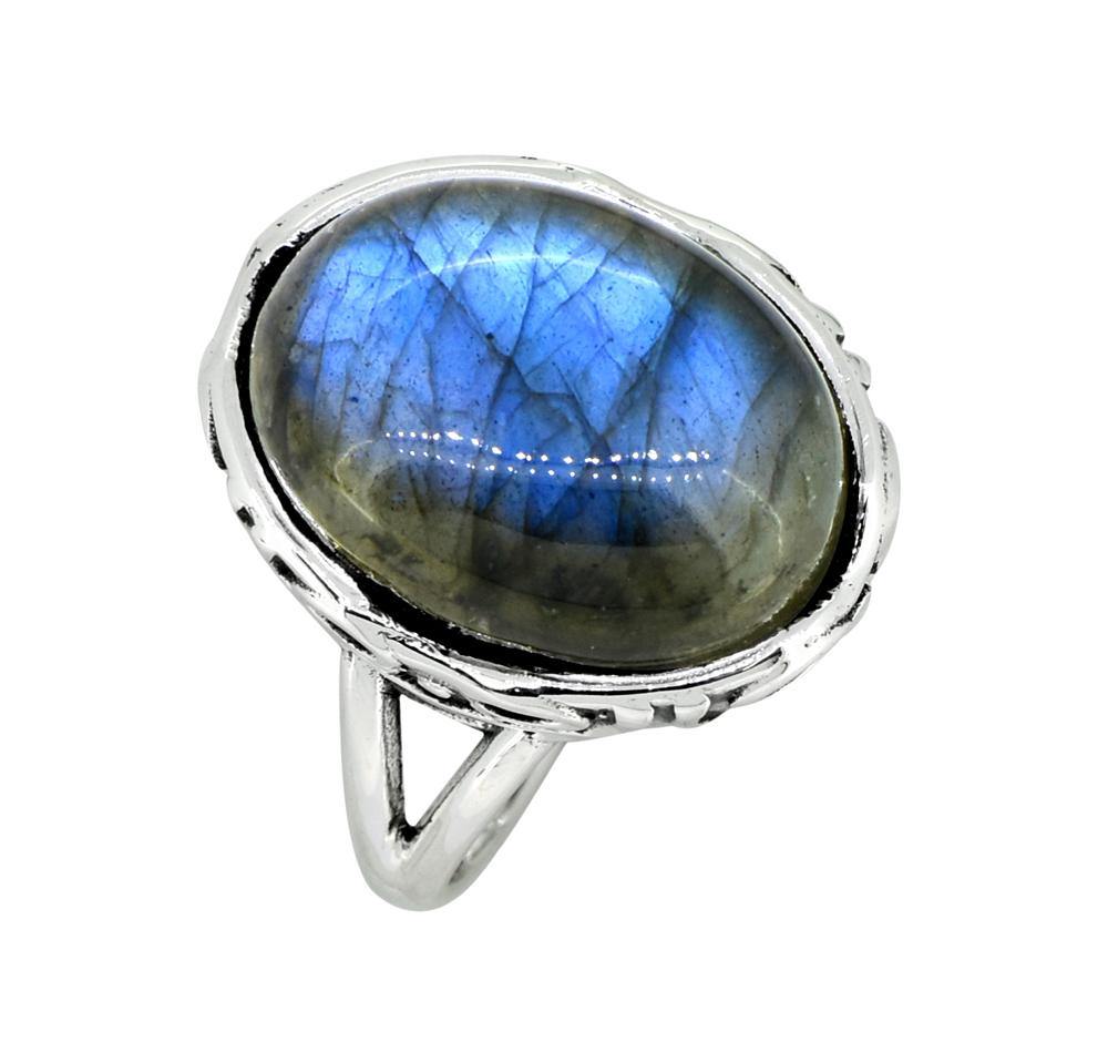 Labradorite Solid 925 Sterling Silver Ring - YoTreasure