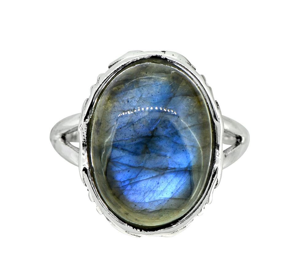 Labradorite Solid 925 Sterling Silver Ring - YoTreasure