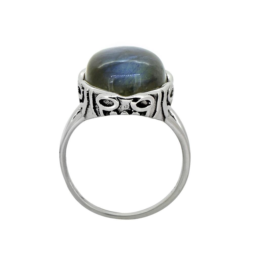 Labradorite Solid 925 Sterling Silver Ring - YoTreasure