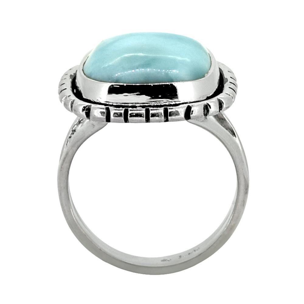 Natural Larimar Ring Solid 925 Sterling Silver Gemstone Jewelry - YoTreasure