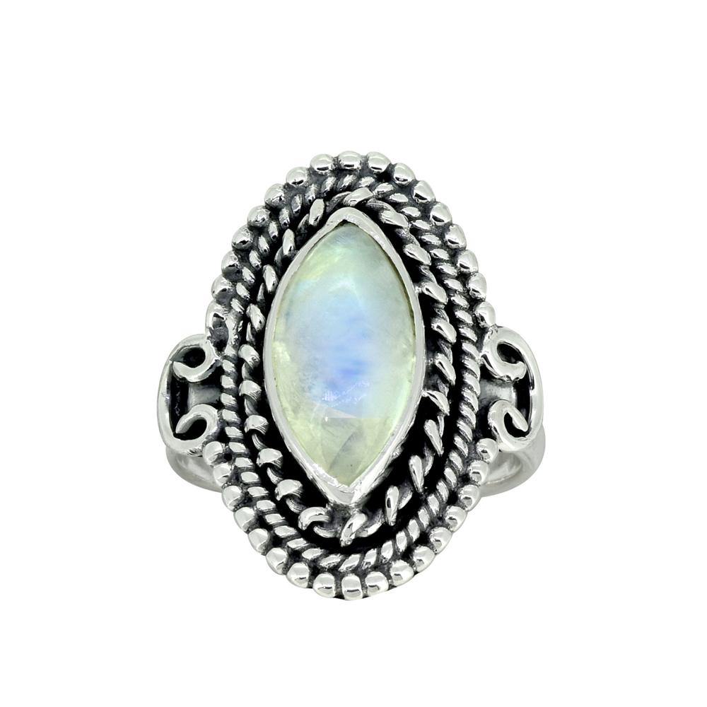 Moonstone Solid 925 Sterling Silver Gemstone Ring - YoTreasure