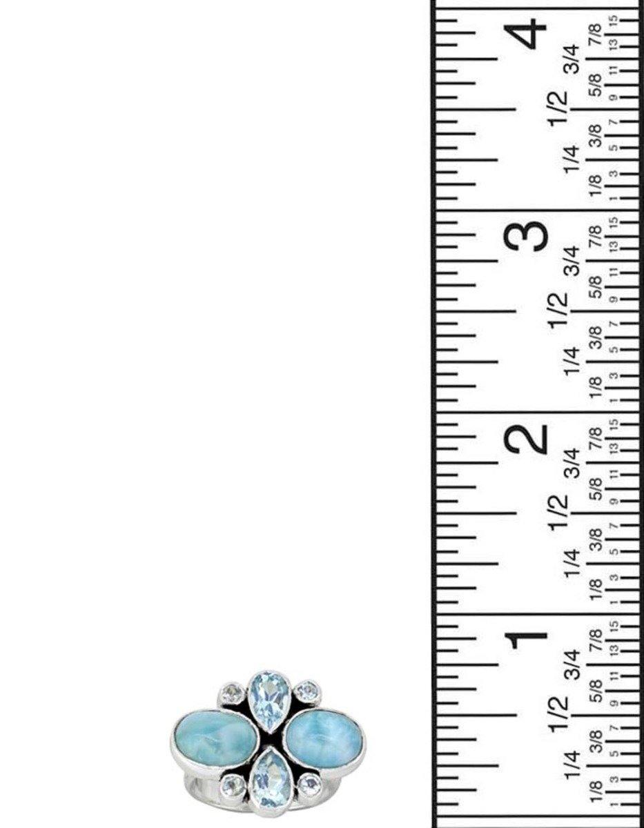 Larimar Blue Topaz Gemstone Ring - YoTreasure