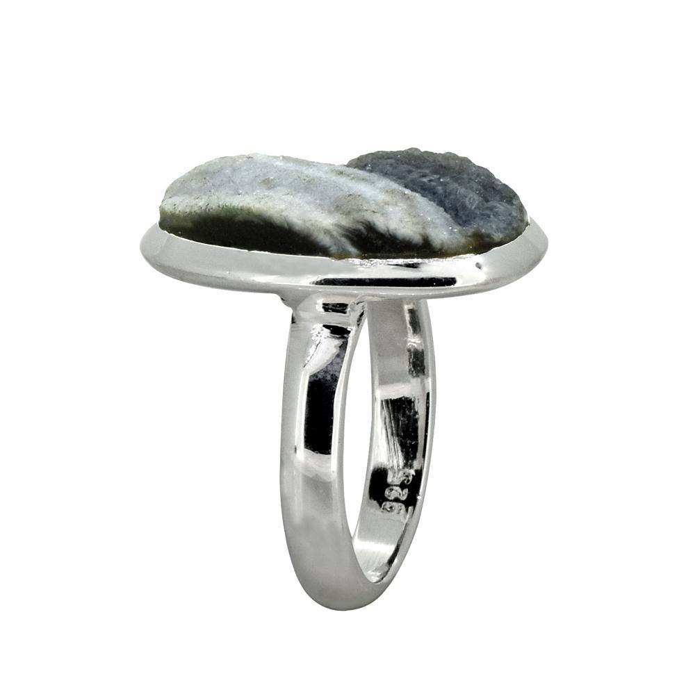 Desert Druzy Solid 925 Sterling Silver Ring Jewelry - YoTreasure