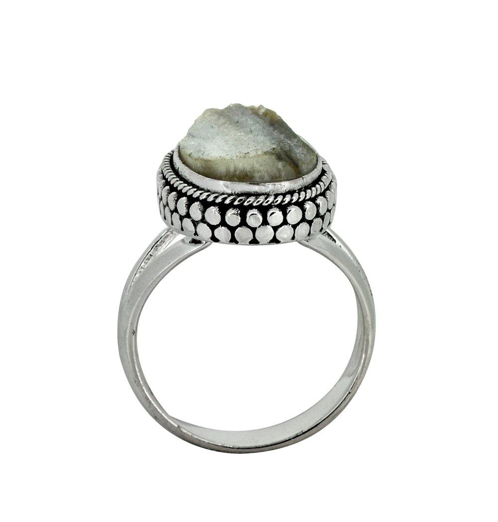 Desert Druzy Solid 925 Sterling Silver Split Shank Ring Jewelry - YoTreasure
