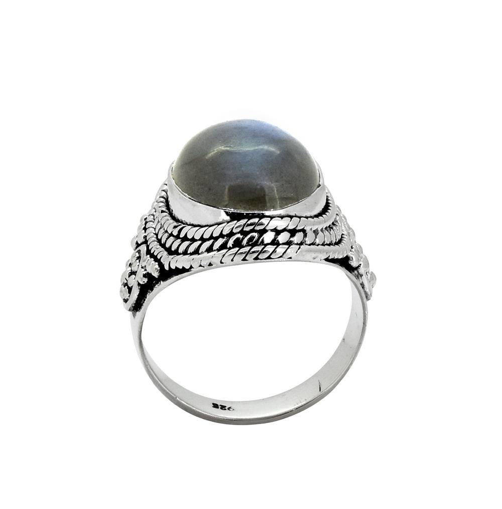 Labradorite Solid 925 Sterling Silver Ring Jewelry - YoTreasure