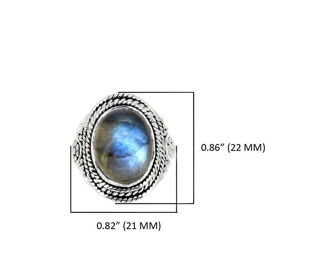 Labradorite Solid 925 Sterling Silver Ring Jewelry - YoTreasure