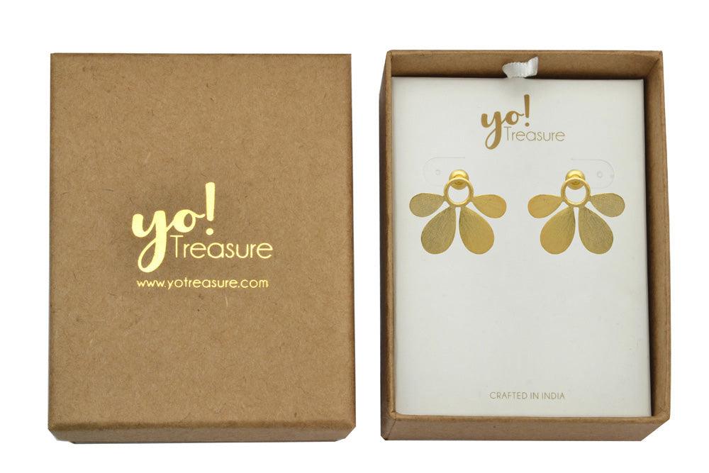 Gold Plated Over Brass Earrings Jewelry - YoTreasure