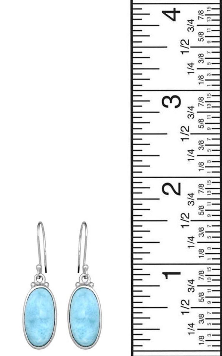 Larimar Solid 925 Sterling Silver Dangle Earrings Jewelry - YoTreasure