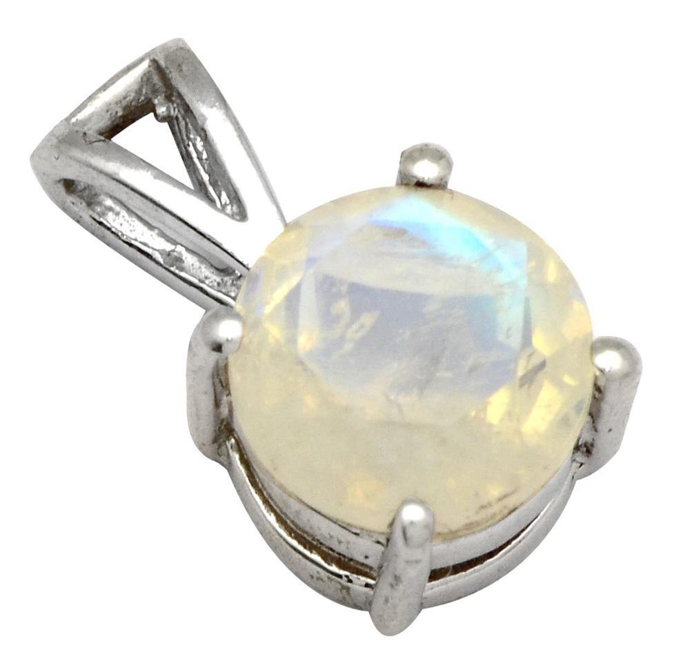 Rainbow Moonstone Solid 925 Sterling Silver Gemstone pendant - YoTreasure