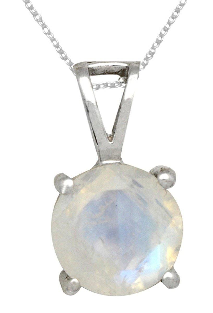 Rainbow Moonstone Solid 925 Sterling Silver Gemstone pendant - YoTreasure