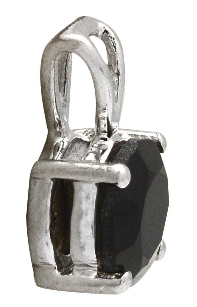 YoTreasure 3/4" Black Onyx 925 Solid Sterling Silver Pendant Necklace With Chain Silver Jewelry - YoTreasure