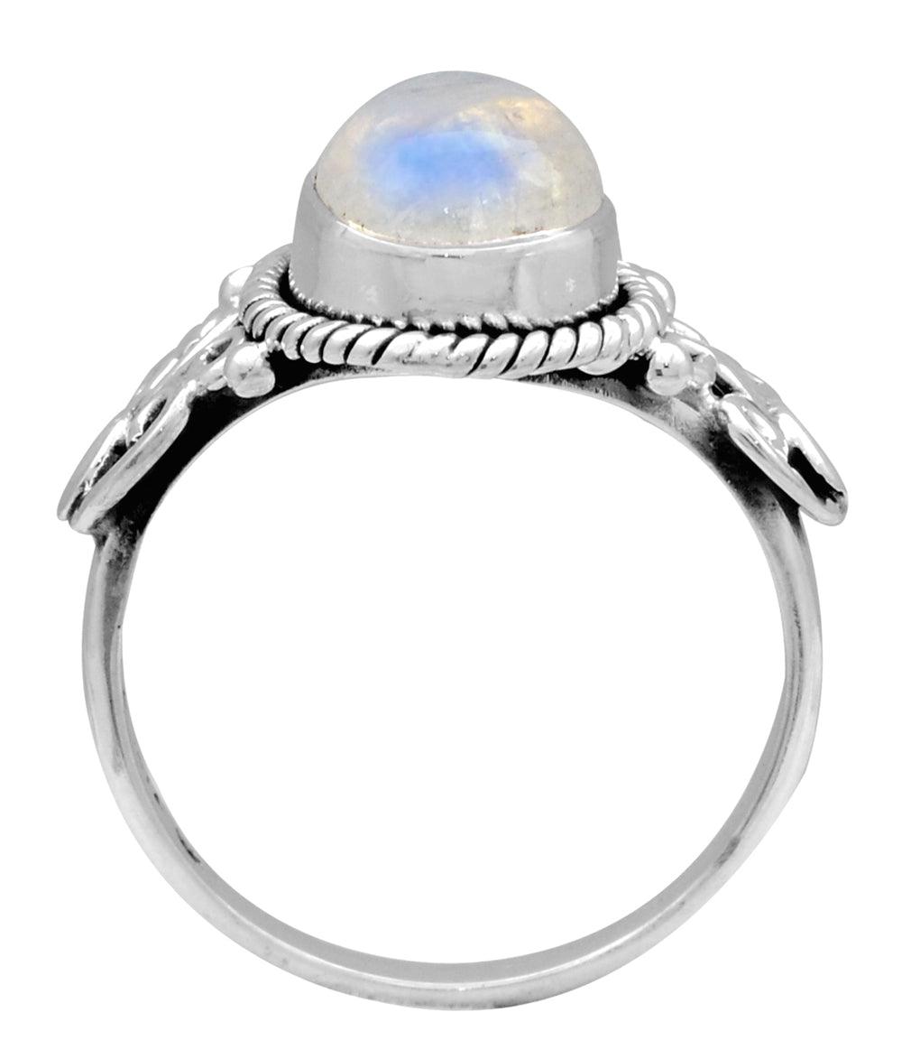 Rainbow Moonstone Solid 925 Sterling Silver Ring Jewelry - YoTreasure