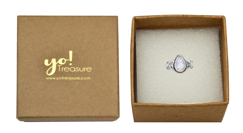 Rainbow Moonstone Solid 925 Sterling Silver Ring Jewelry - YoTreasure