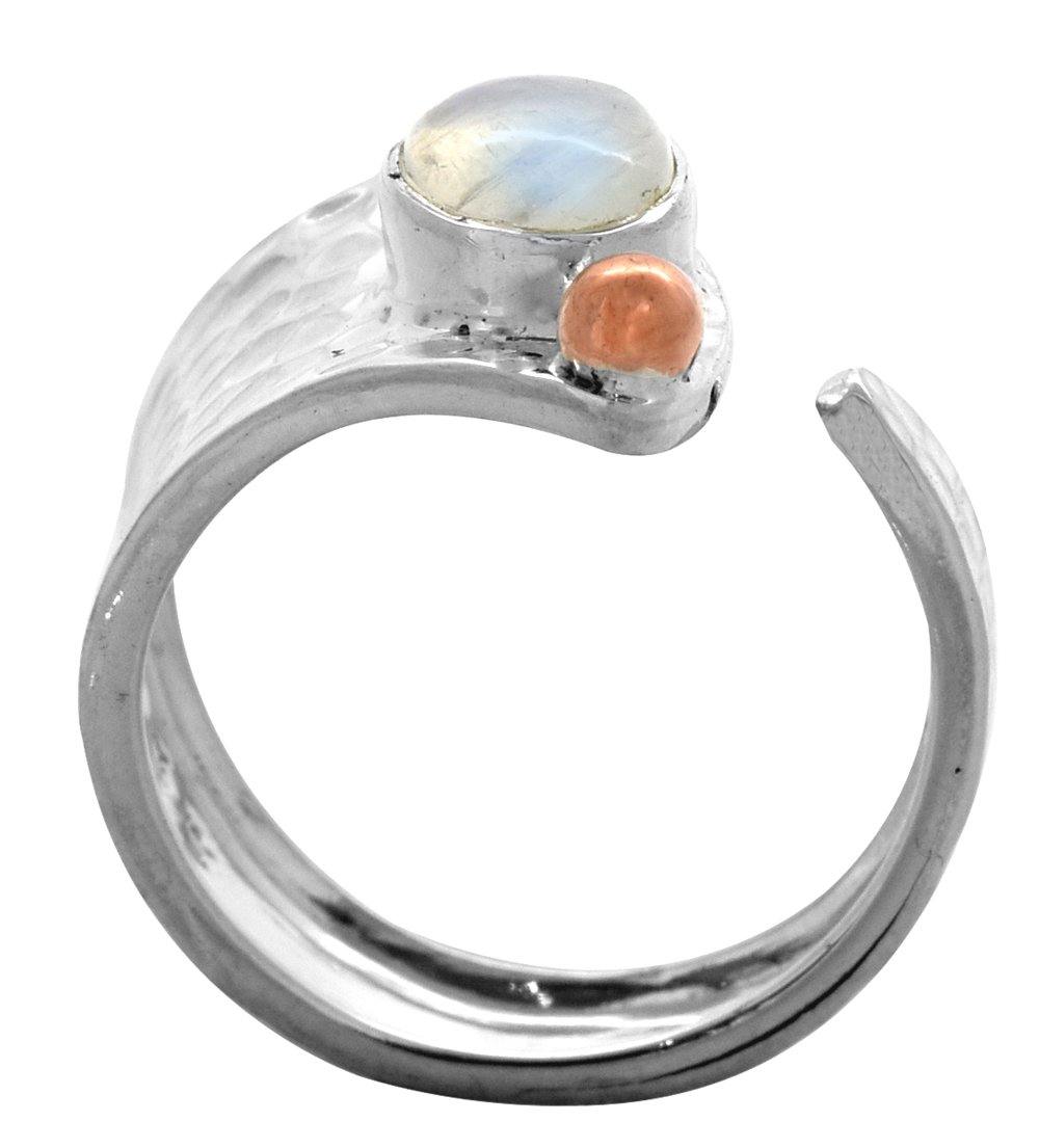 Rainbow Moonstone Solid 925 Sterling Silver Ring Jewelry - YoTreasure
