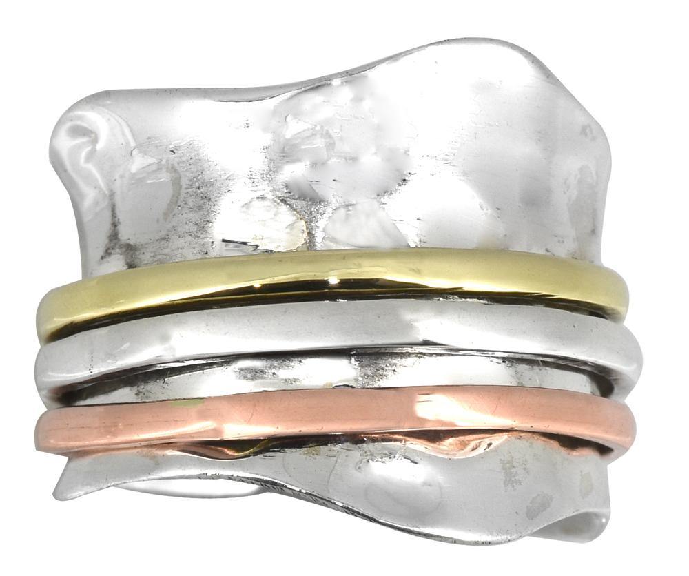 925 Sterling Silver Brass Copper Band Rings Silver Jewelry - YoTreasure